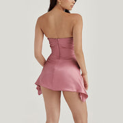 Millie Ruched Strapless Bodycon Mini Dress