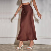 Amy Flawless Satin Midi Skirt