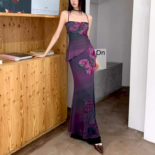 FLOWER MERMIAID MAXI DRESS