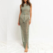 Melodie Sleeveless Crochet Maxi Swim Cover Up