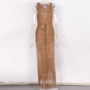 Melodie Sleeveless Crochet Maxi Swim Cover Up