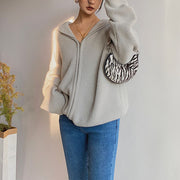 Belinda Ribbed Style Hoodie Sweater