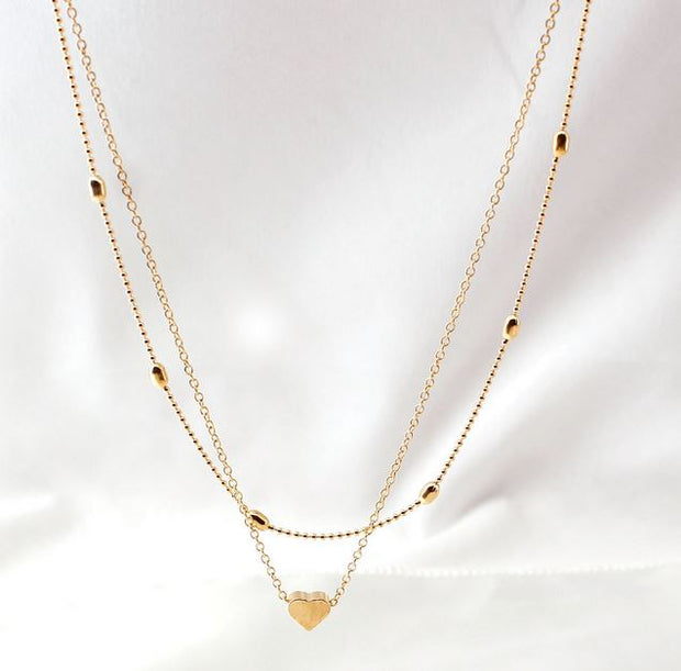 Kelsi Simple Love Layered Necklace