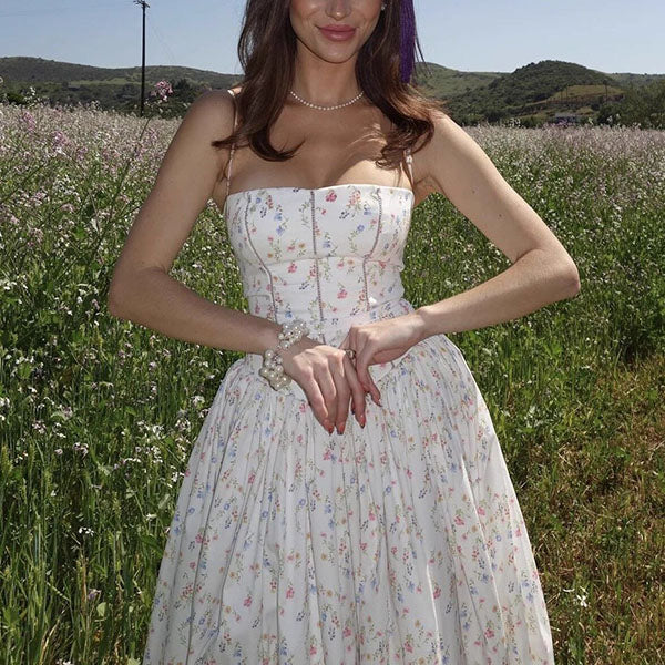 Helena Spaghetti Strap Floral Maxi Dress