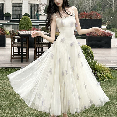 Evelune Butterfly Lace Embellishment Tulle Evening Dress