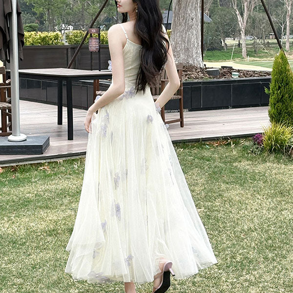 Evelune Butterfly Lace Embellishment Tulle Evening Dress