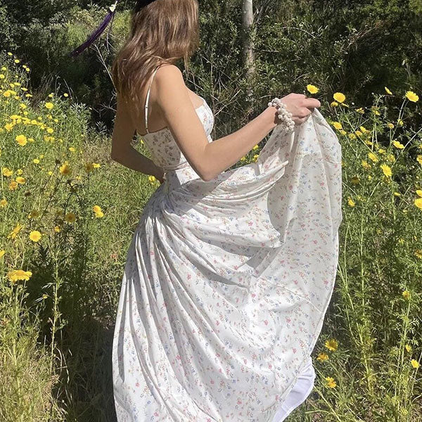 Helena Spaghetti Strap Floral Maxi Dress S Helena Spaghetti Strap Floral Maxi Dress S