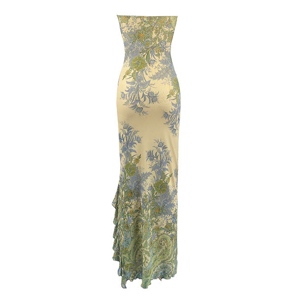 veronica beard lana floral strapless maxi dress Veronica Beard Lana Floral Strapless Maxi Dress In Dove Multi