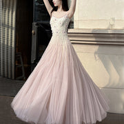 Lyra Romantic Lace Embellishment Tulle Evening Dress
