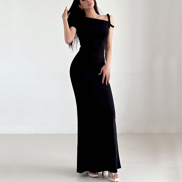 Elina Asymmetrical One Shoulder Bodycon Dress