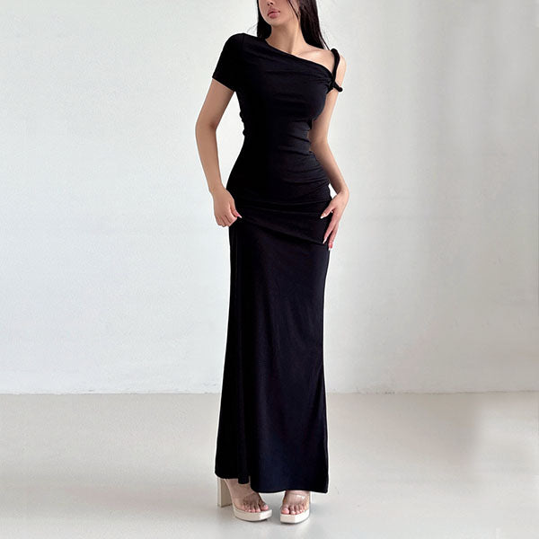 Elina Asymmetrical One Shoulder Bodycon Dress