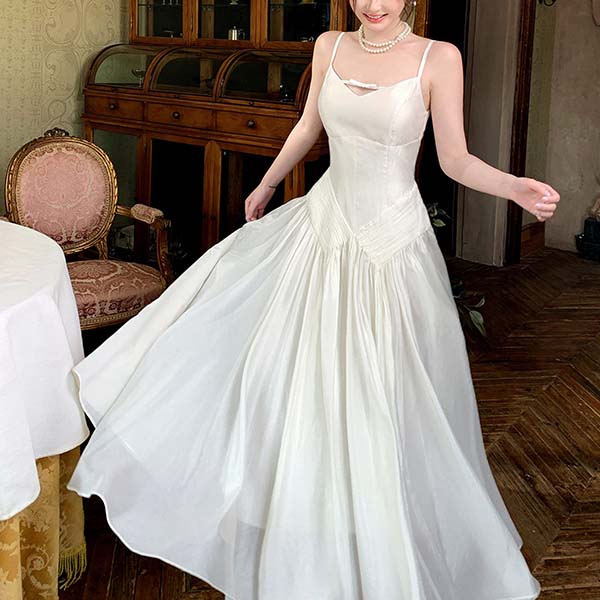 flowy ethereal dress Helen Ivory Flare Evening – The Wildflower Shop goddess fairy wedding dress
