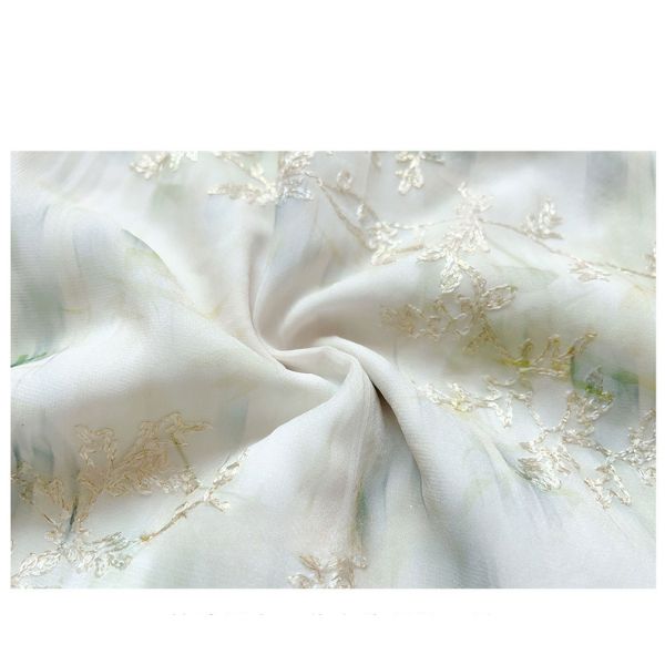 Solene Ethereal Floral Ruched Layered Ruffles Dress