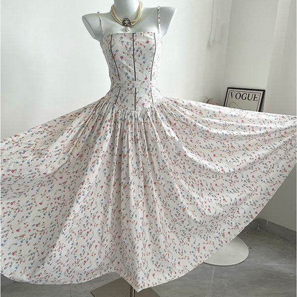 Helena Spaghetti Strap Floral Maxi Dress S Helena Spaghetti Strap Floral Maxi Dress S