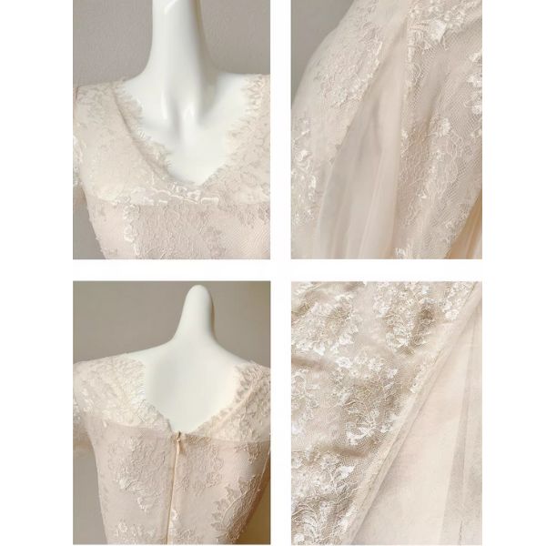 Nysa Ethereal Short Sleeve Lace Flare Dress