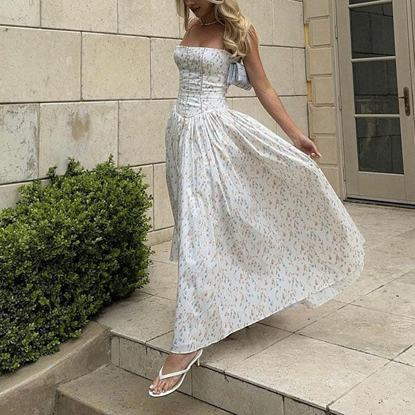 Helena Spaghetti Strap Floral Maxi Dress The Wildflower Shop Helena Spaghetti Strap Floral Maxi Dress The Wildflower Shop