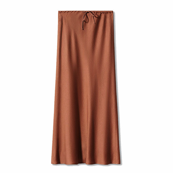 Amy Flawless Satin Midi Skirt