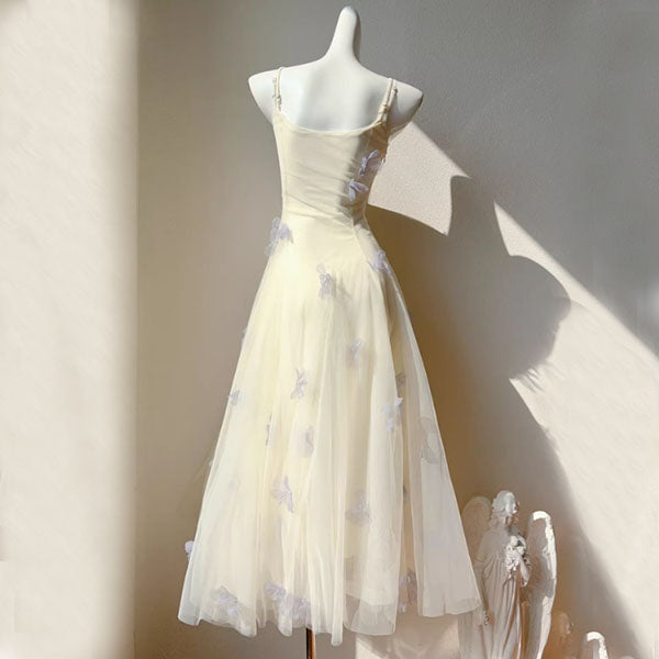Evelune Butterfly Lace Embellishment Tulle Evening Dress