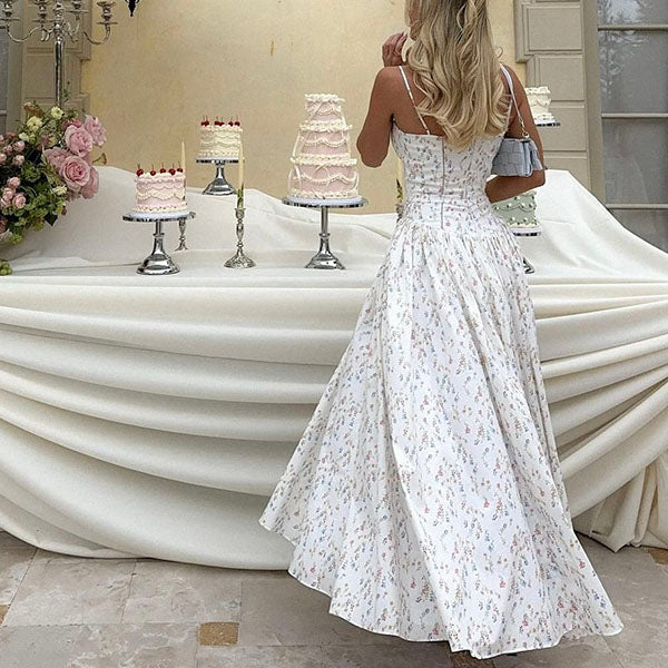 Helena Spaghetti Strap Floral Maxi Dress