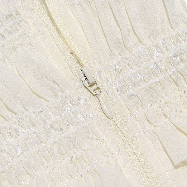 Samantha Crinkled Ruffles Spaghetti Straps Top