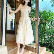 Nysa Ethereal Short Sleeve Lace Flare Dress