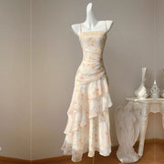 Lunaria Flora Celestial Tiered Ruffles Maxi Dress