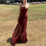 Sangria Serenade Resort Spaghetti Strap Maxi Dress