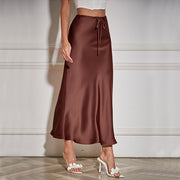 Amy Flawless Satin Midi Skirt