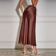 Amy Flawless Satin Midi Skirt