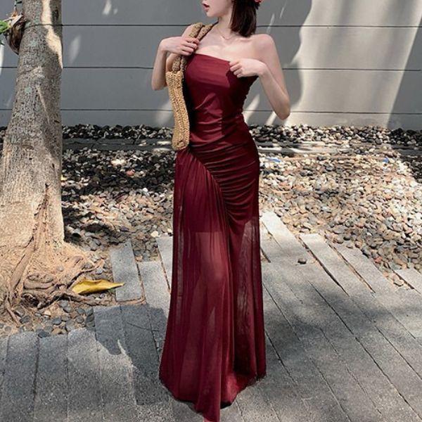 Sangria Serenade Resort Spaghetti Strap Maxi Dress