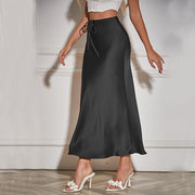 Amy Flawless Satin Midi Skirt