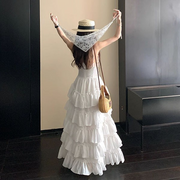 Eleana Romantic Blossom Layered Ruffle Maxi Dress