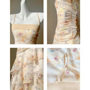 Lunaria Flora Celestial Tiered Ruffles Maxi Dress