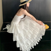 Eleana Romantic Blossom Layered Ruffle Maxi Dress