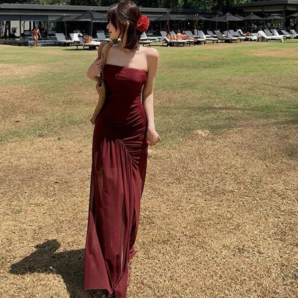 Sangria Serenade Resort Spaghetti Strap Maxi Dress