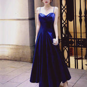 Mira Elegant Navy Sweetheart Neckline Evening Dress