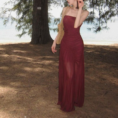 Sangria Serenade Resort Spaghetti Strap Maxi Dress