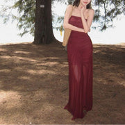 Sangria Serenade Resort Spaghetti Strap Maxi Dress