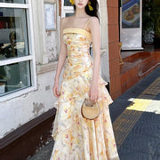 Lunaria Flora Celestial Tiered Ruffles Maxi Dress