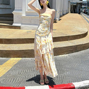Lunaria Flora Celestial Tiered Ruffles Maxi Dress