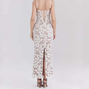 Diane White All Lace Embroidered Dress