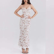 Diane White All Lace Embroidered Dress