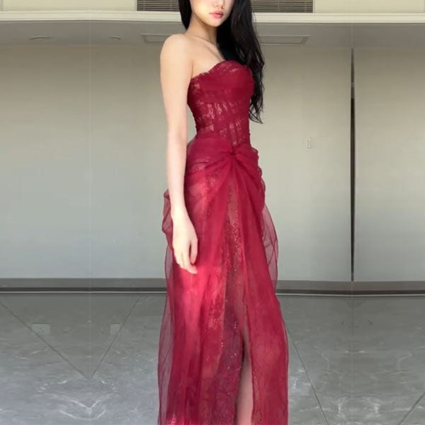 Elyssa Rare Beauty Bustier Tulle Bodycon Dress
