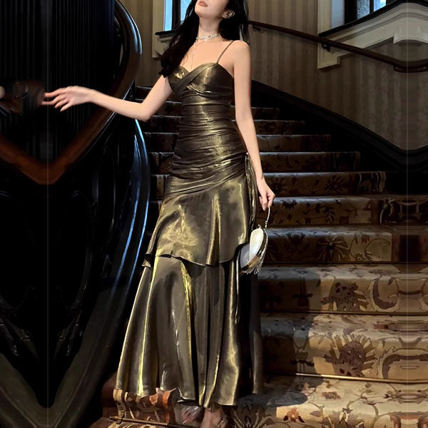 chrome maxi dress Nookie Shine Maxi Dress - Chrome