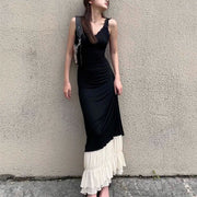 Annica Black Sleeveless Bodycon Maxi Dress