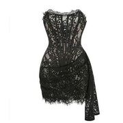 Anastasia All Lace Strapless Corset Mini Dress
