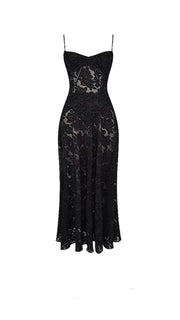 Kellisa Evening Black Maxi Dress