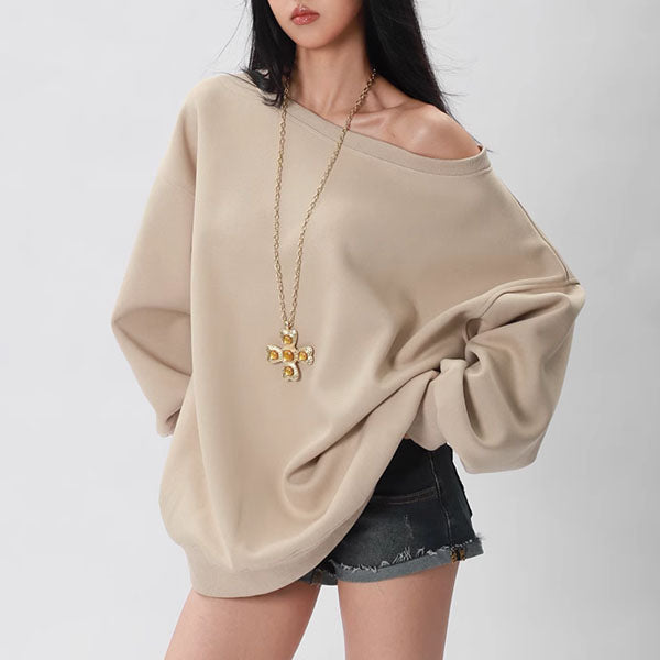 Emma Oversized Boat Neck Lounge Sweater