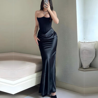Anita Glamour Black Strapless Maxi Dress