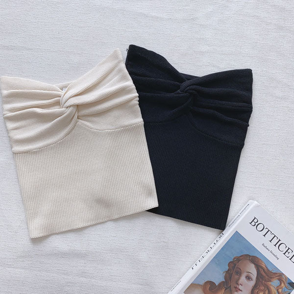 Maggie Twist Front Knit Tube Top